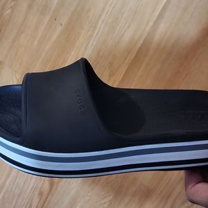 Black crocs sandals woman size 10